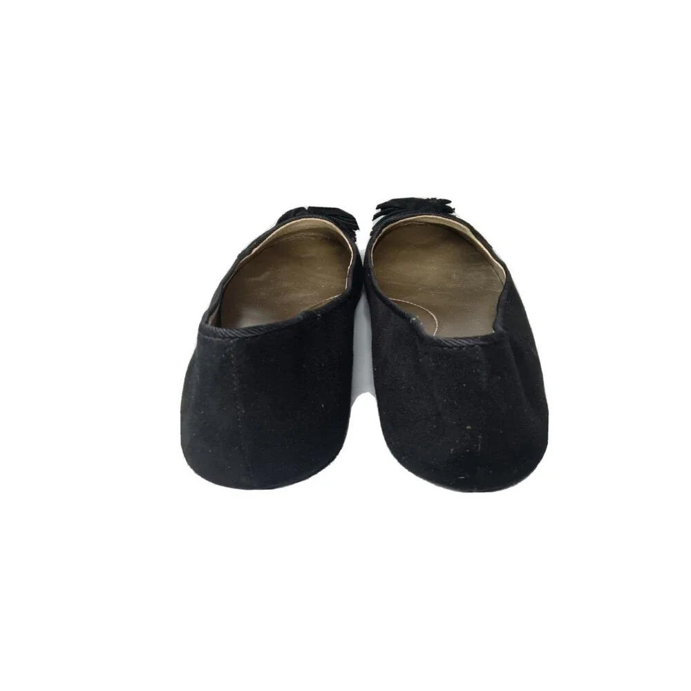 Coach Deedra Black Suede Flats Shoes Women's Size 7 B Light Weight
